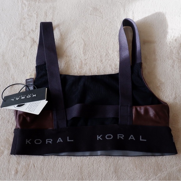 KORAL Dare Sports Bra in Chocolate - Picture 2 of 7